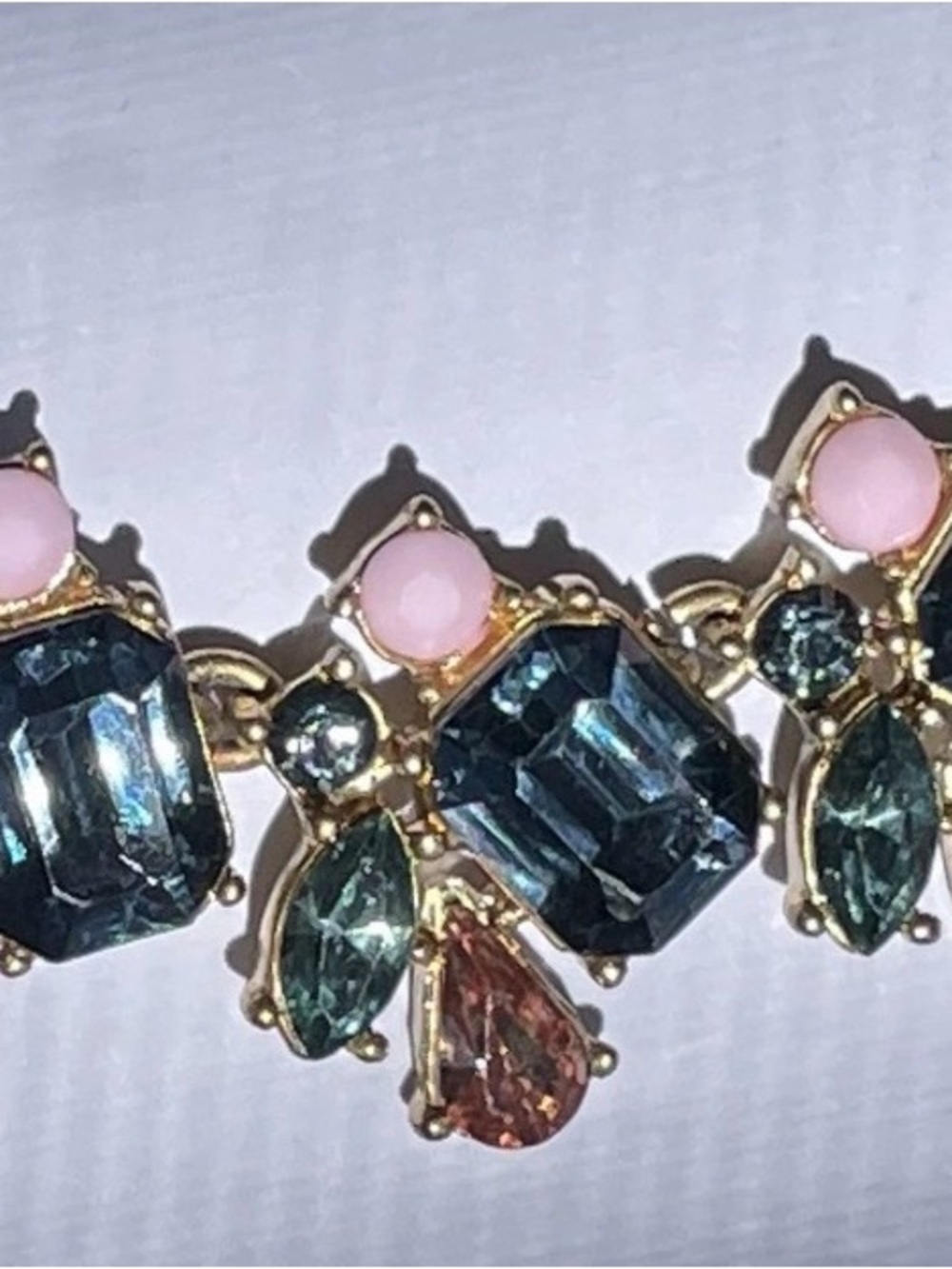 J Crew Mixed Crystal Statement Bib Necklace NEW With Tags A1405 - Picture 10 of 10